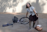 #1 Tel Aviv's girls with bicycles and helmets series :