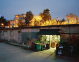 Olim Palus : A garage in the suburb during the night, Latina, 2011.