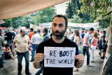 Re boot the world : Protesters in Athens, Syntagma Square