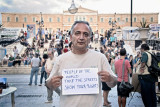 Show your rights : Protesters in Athens, Syntagma Square