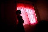 african pregnant portrait : Ruth, 19 years old, is expecting her first child