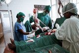 Birth is a dream - Maternity in Africa : Woman delivering in theatre with a caesarean